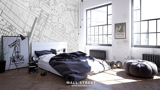 Фотообои в интерьере артикул Induction 15, ИНДУКЦИЯ / INDUCTION, Wall street